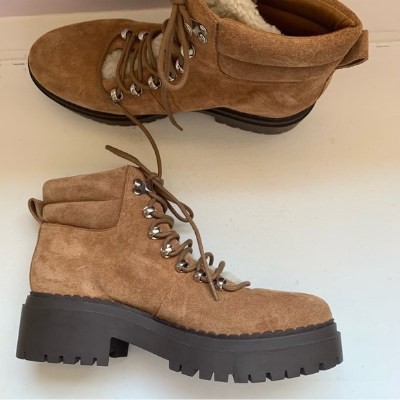 Marc Fisher LTD Nairy Hiking Boot Brown Suede Sz 8.5M - Picture 5 of 9